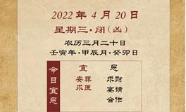 董易林每日生肖运势2022年4月20日