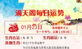 滴天居士2024年1月23日生肖运势