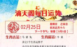 滴天居士2024年2月25日生肖运势