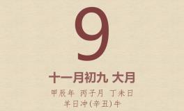 今日老黄历(2024年12月9日)：黄历宜忌、财神方位、特吉生肖、打麻将财位